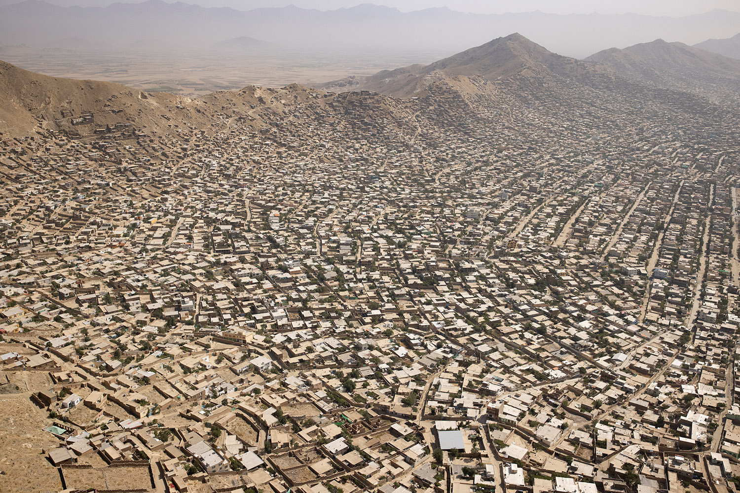 Vue aérienne de Kaboul