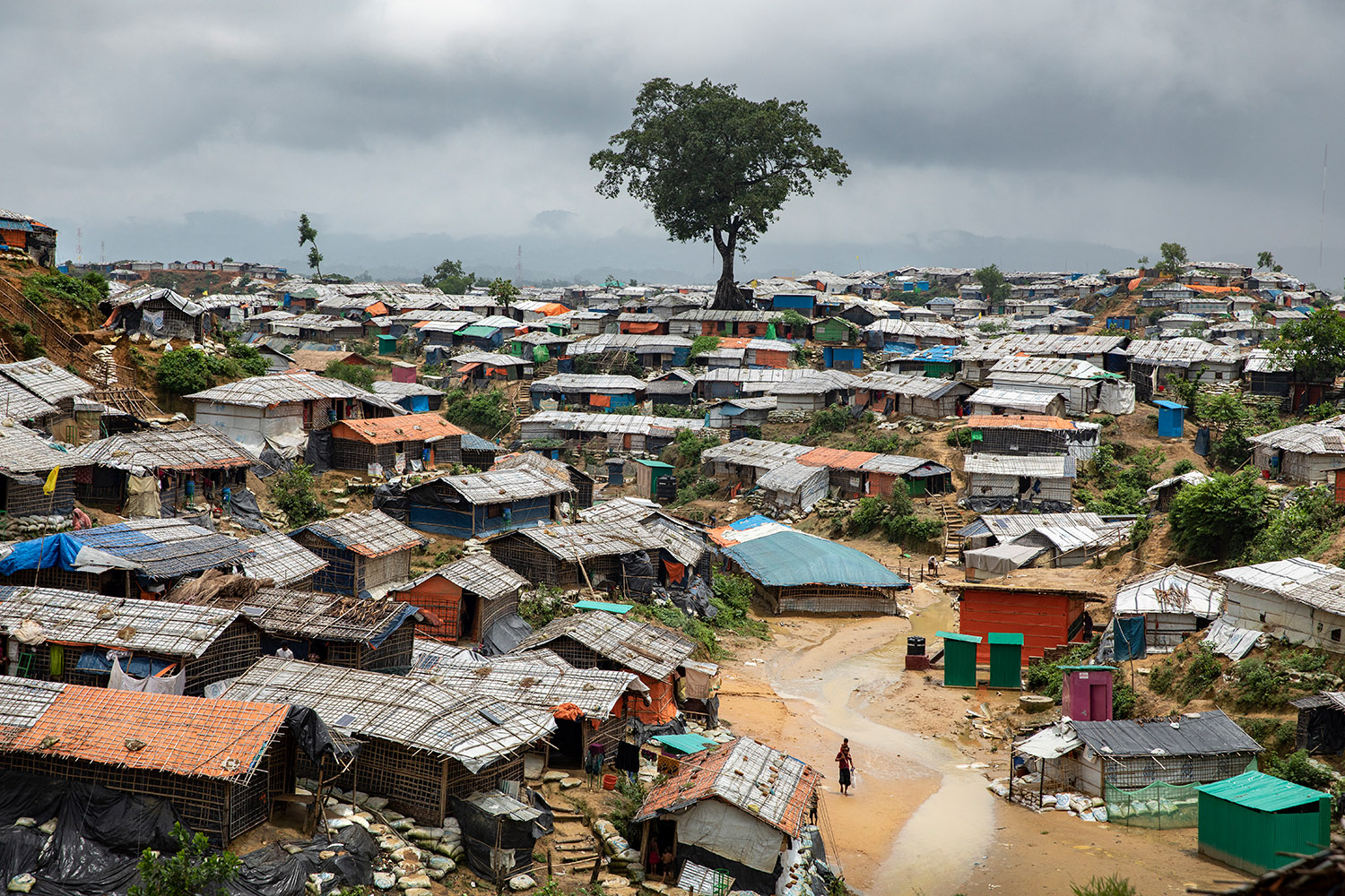 Vue du camp de réfugiés de Cox's Bazar