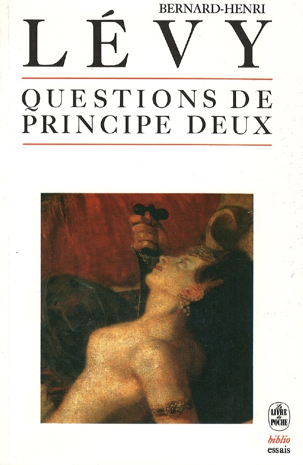 Couverture du livre de Bernard-Henri Lévy, "Questions de principe deux"