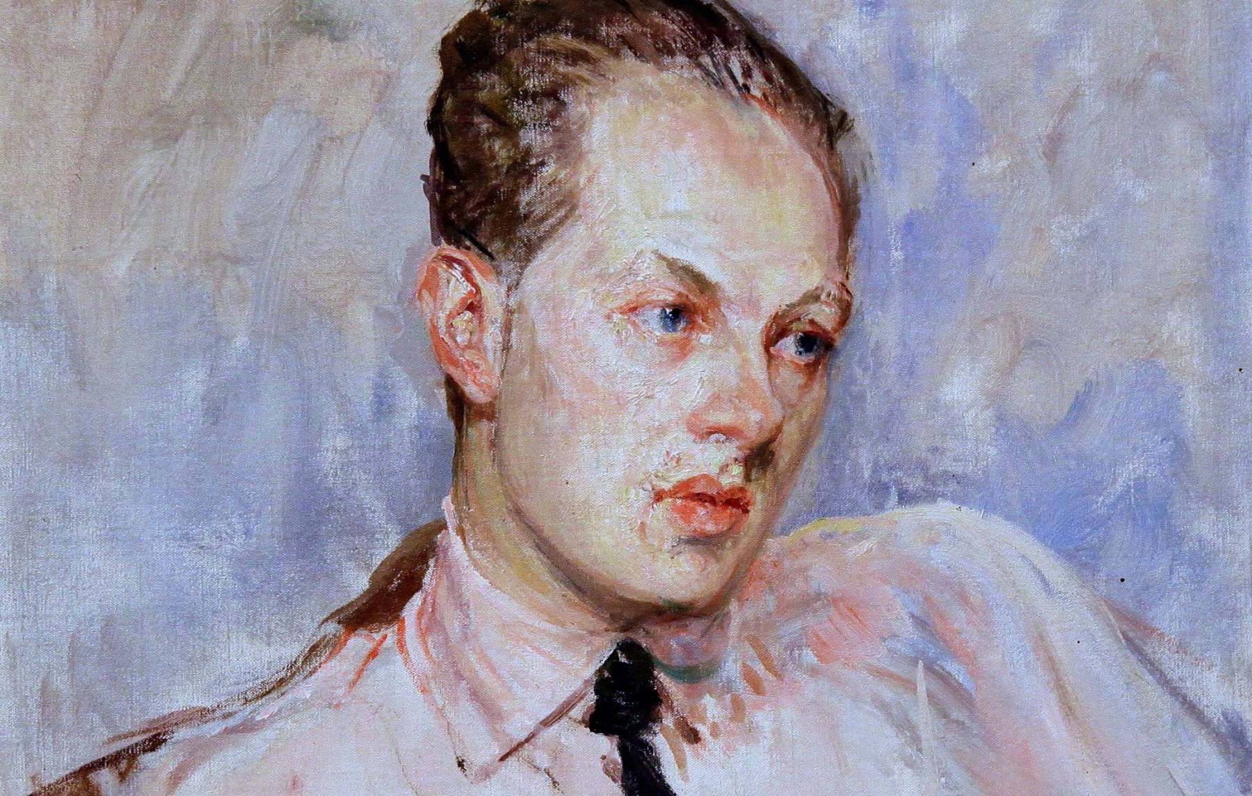 Portrait de Pierre Drieu La Rochelle peint par Jacques-Emile Blanche en 1924.
