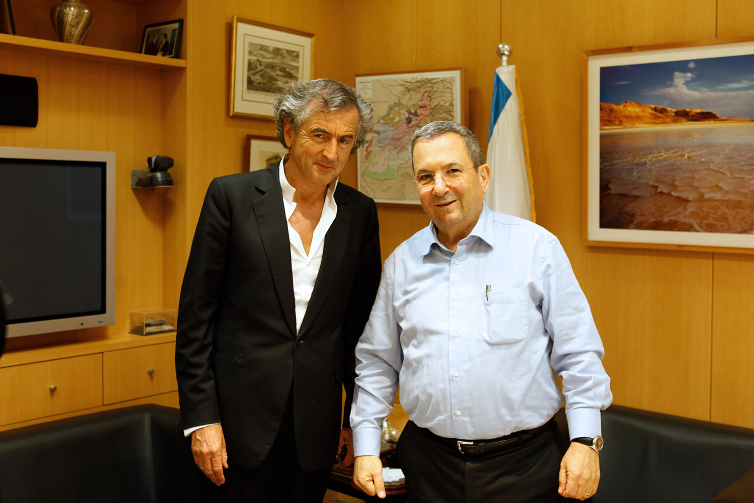 Bernard-Henri Lévy et Ehud Barak.
