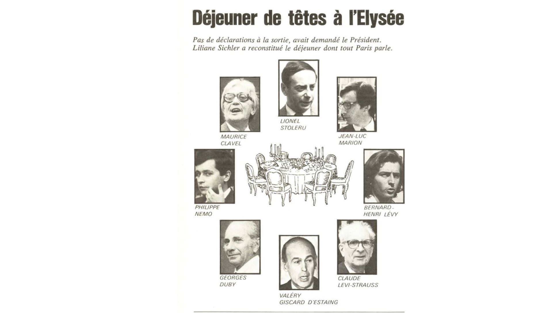 « Déjeuner des intellectuels » à l'Elysée en 1978.
