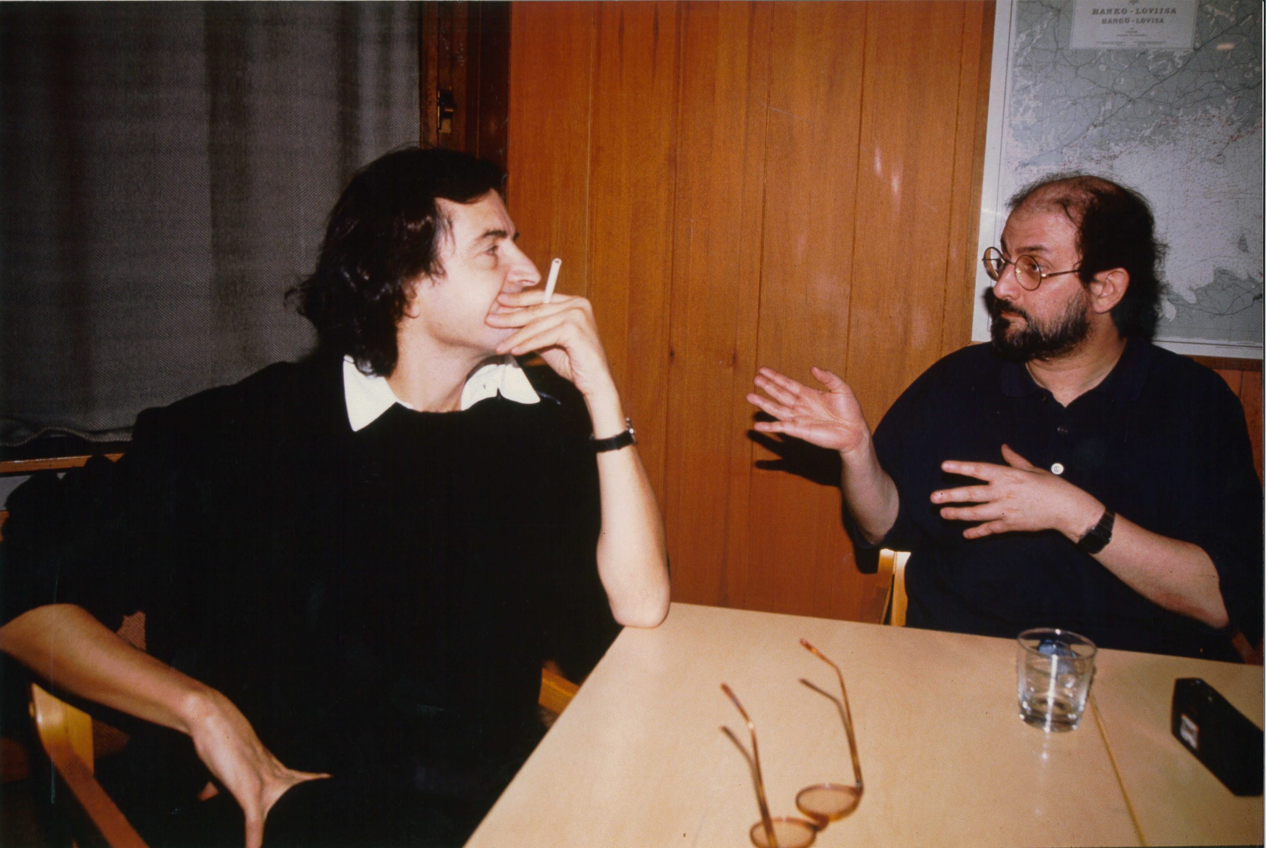Bernard-Henri Lévy and Salman Rushdie.