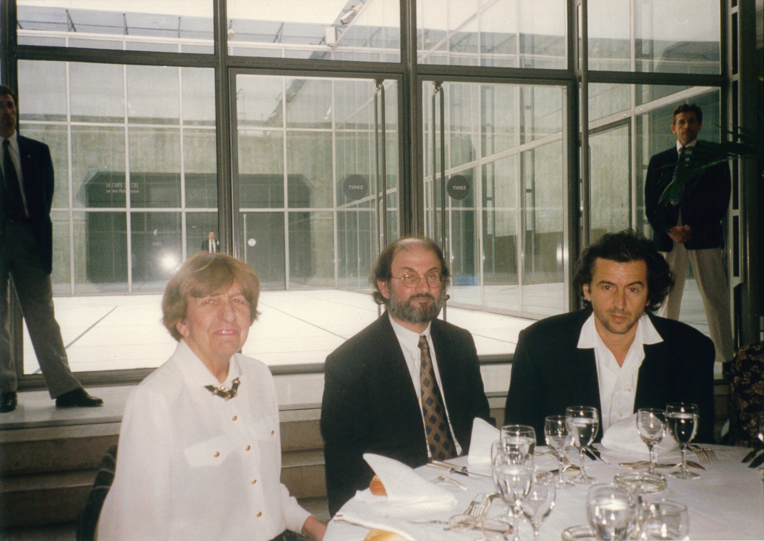 Bernard-Henri Lévy and Salman Rushdie in Paris, March 1993.