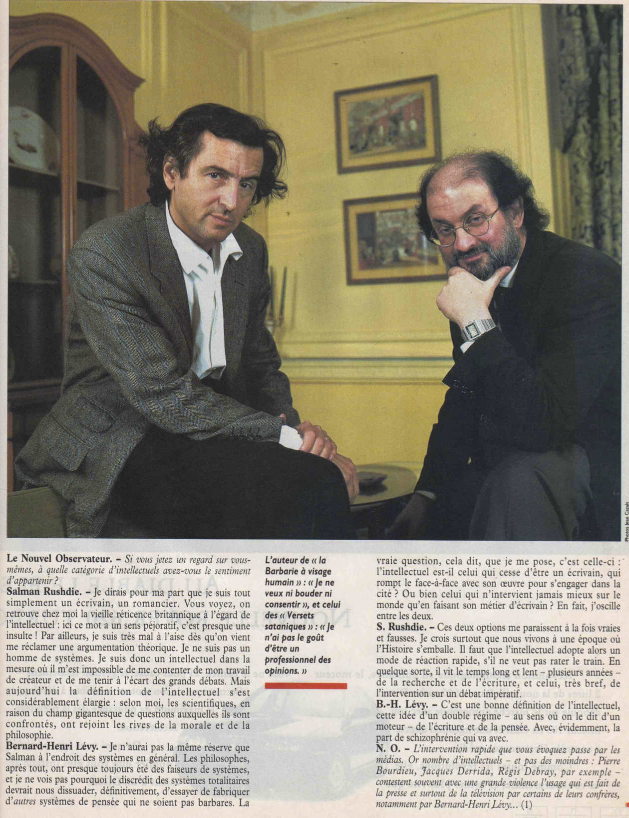 Bernard-Henri Lévy et Salman Rushdie