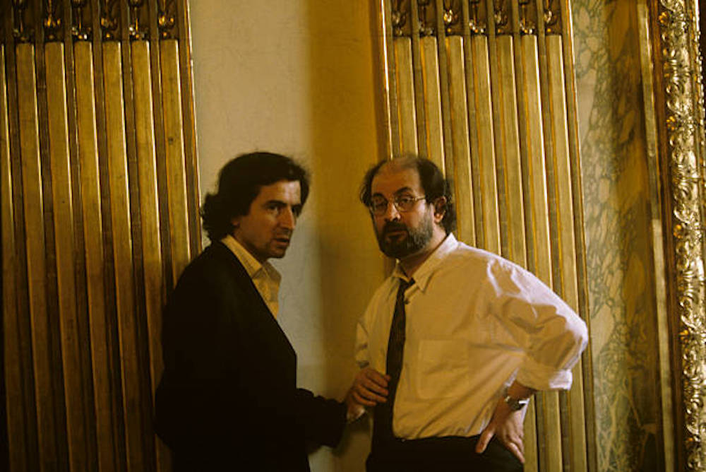 Bernard-Henri Lévy and Salman Rushdie in Paris.