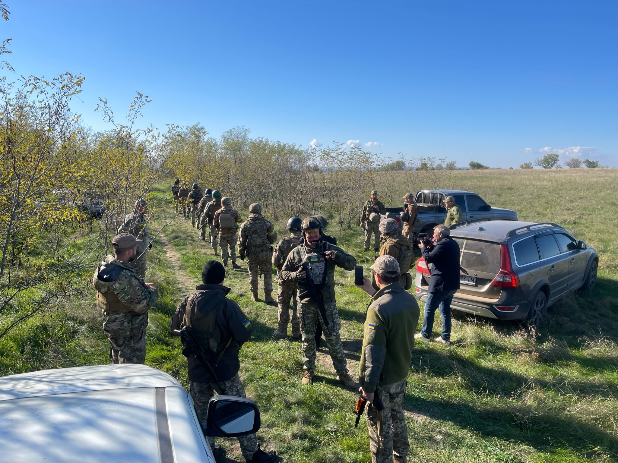 An elite border control unit north of the Kherson area.