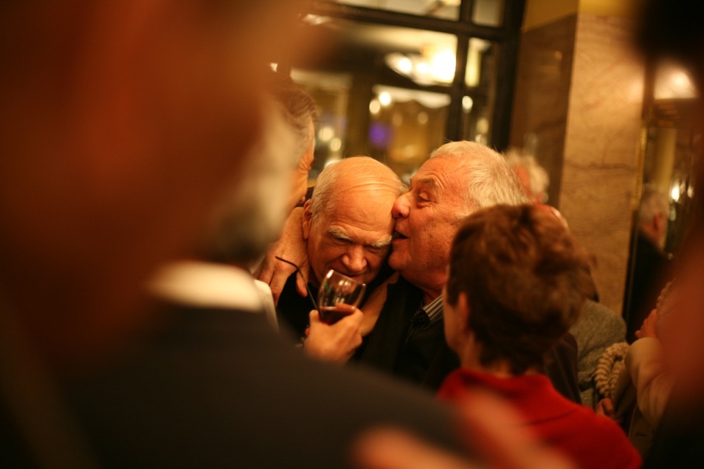 Milan Kundera et Philippe Sollers au Café de Flore