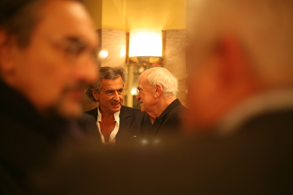 Bernard-Henri Lévy et Milan Kundera au Café de Flore