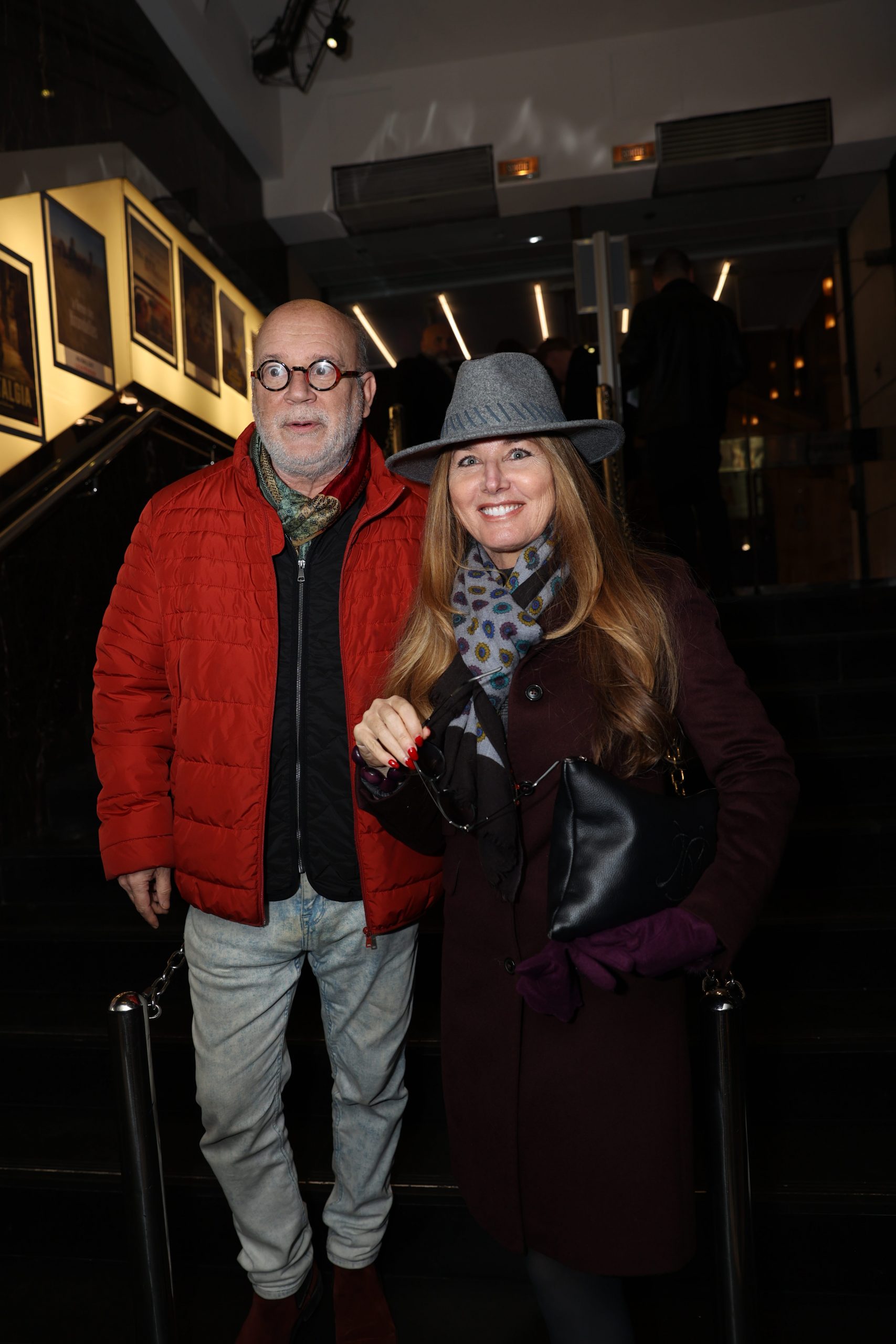 Marc Lambron et Delphine Marang Alexandre lors de l'avant-première du film de BHL, « Slava Ukraini », le 6 février 2023 au Balzac.