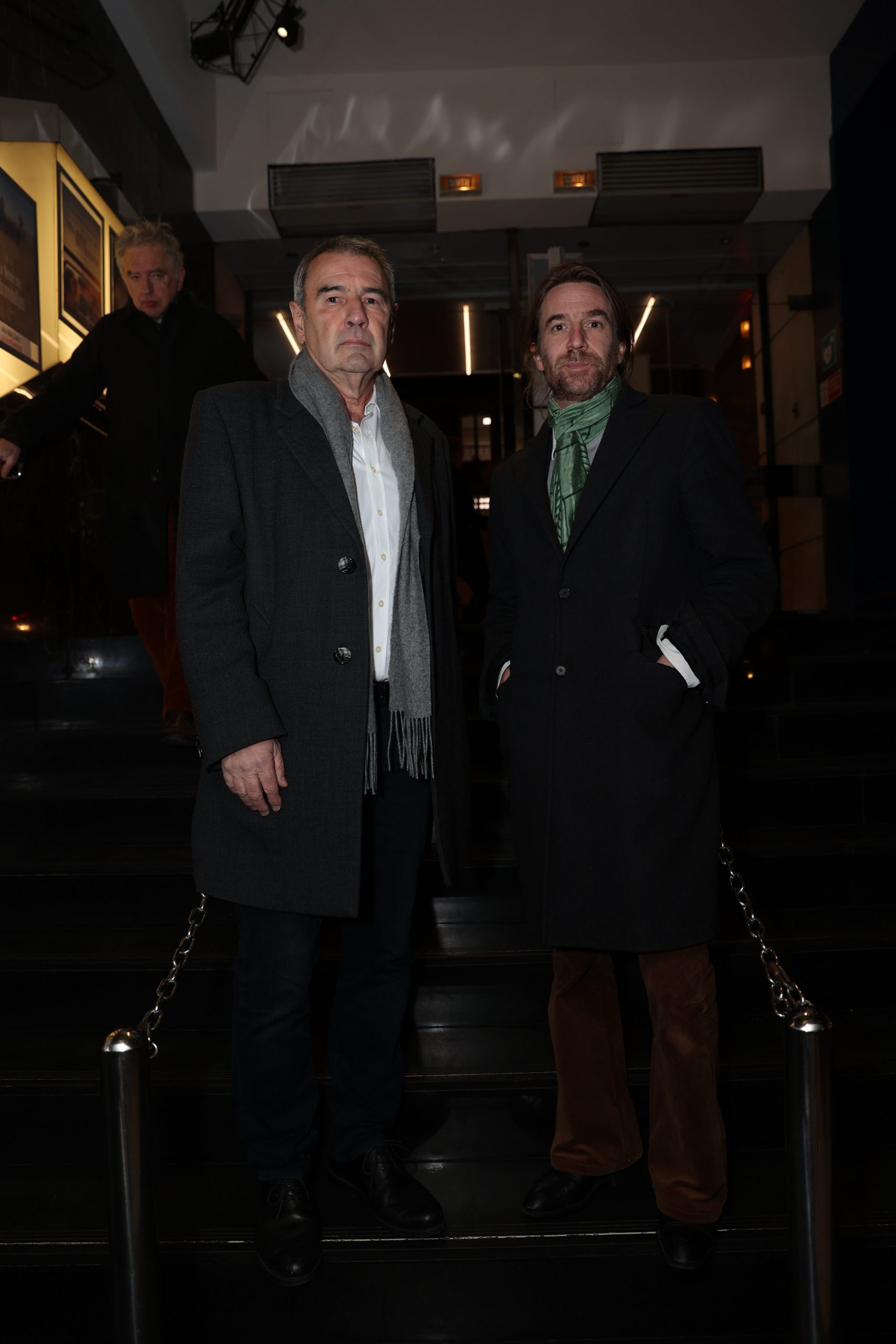 Marc Roussel et Olivier Jacquin lors de l'avant-première du film de BHL, « Slava Ukraini », le 6 février 2023 au Balzac.