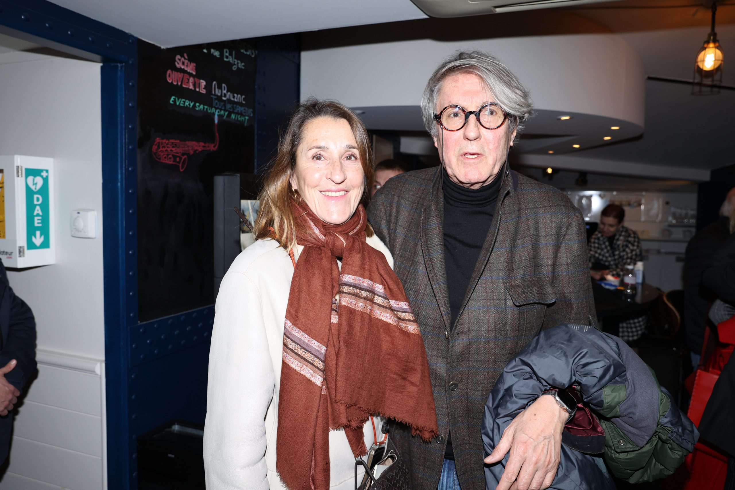 Pia de Brantes and Jacques Martinez at the preview of BHL's film "Slava Ukraini" on 6 February 2023 at the Balzac. Photo: Igor Shabalin