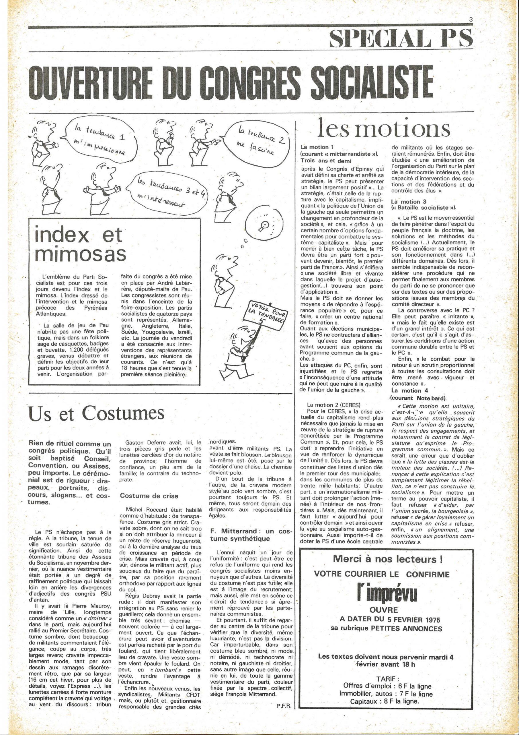 Sixième numéro de « L’Imprévu », page 3/16