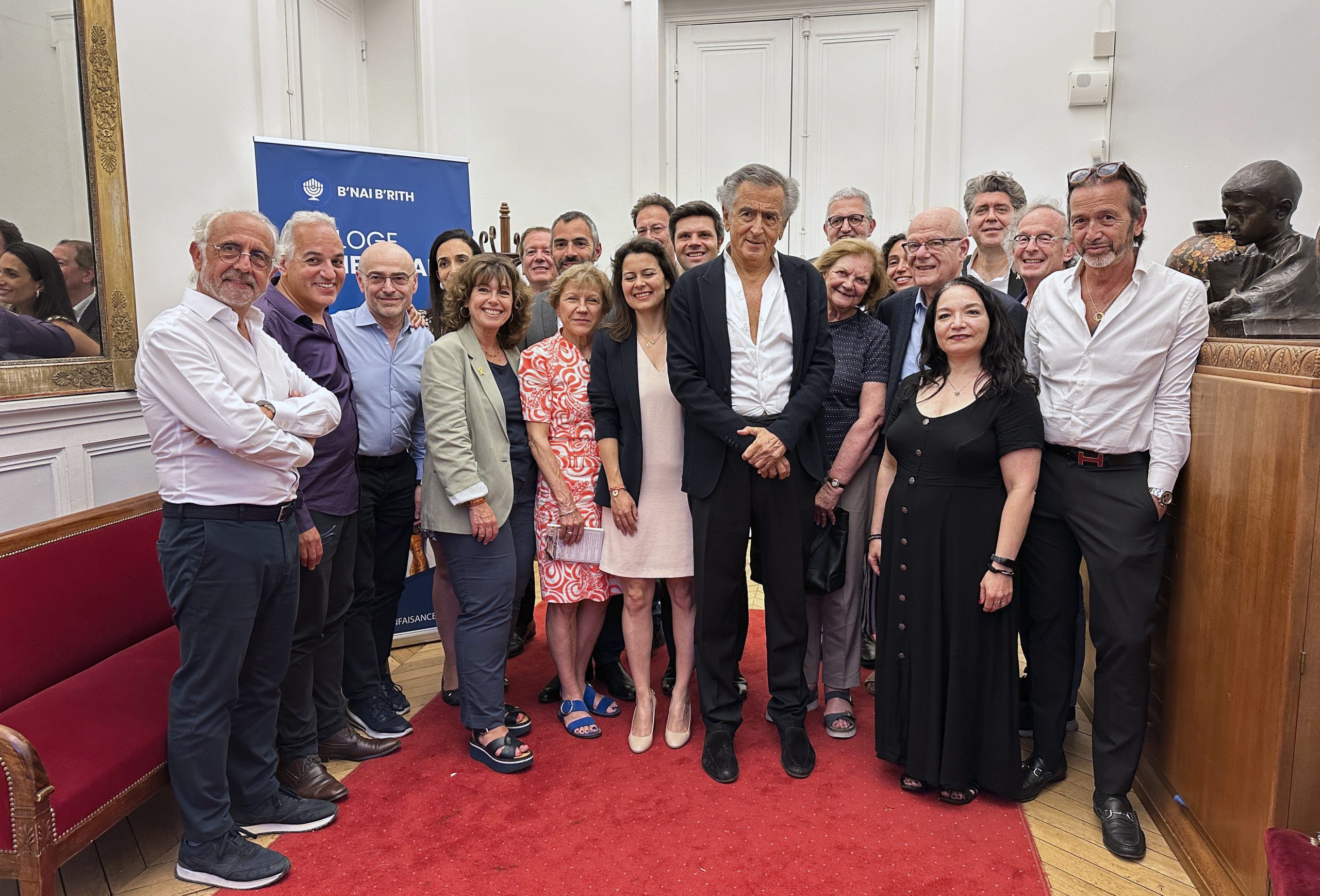 BHL et les membres de la Loge Daniel Pearl