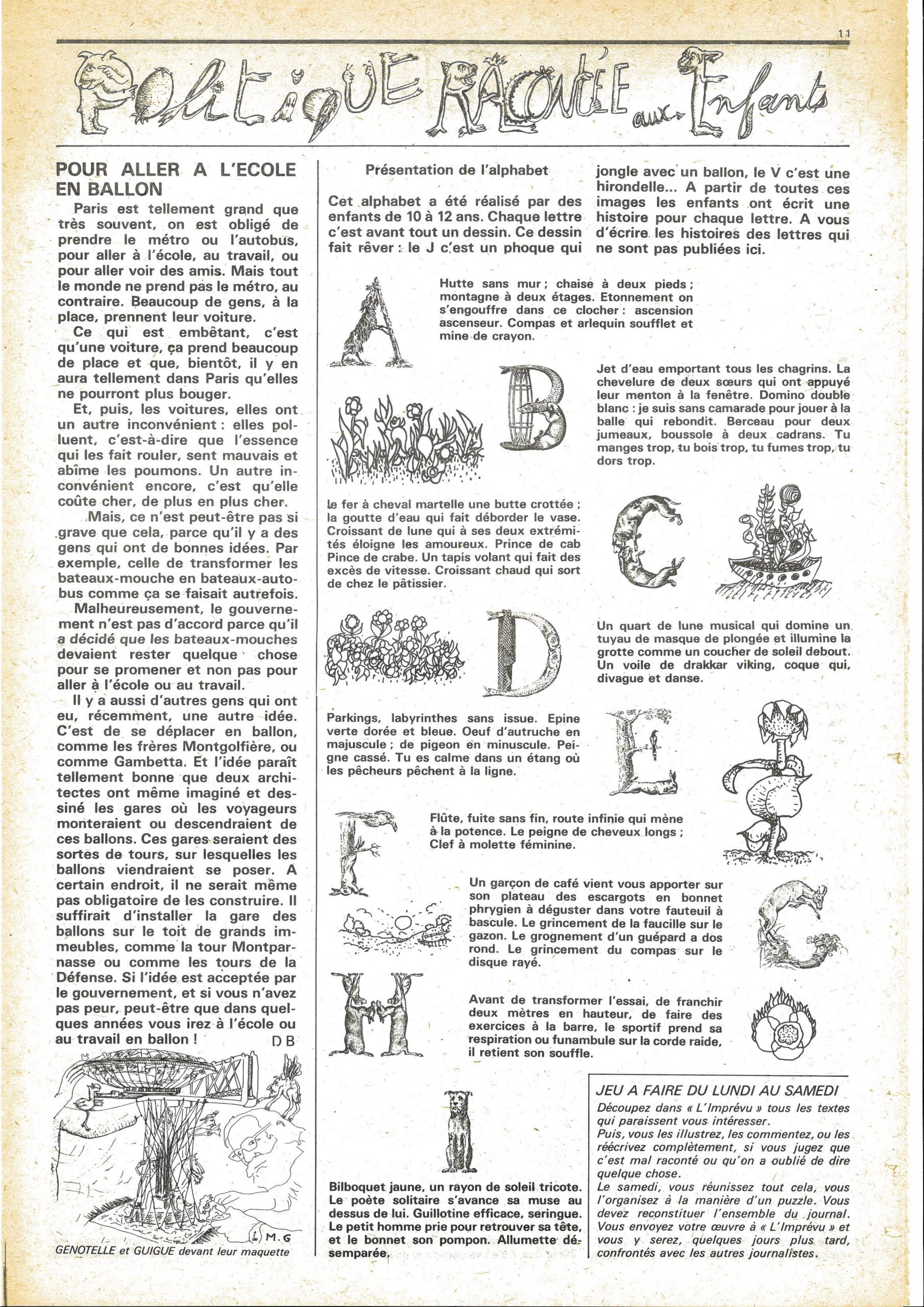 Septième numéro de « L’Imprévu », page 11/16