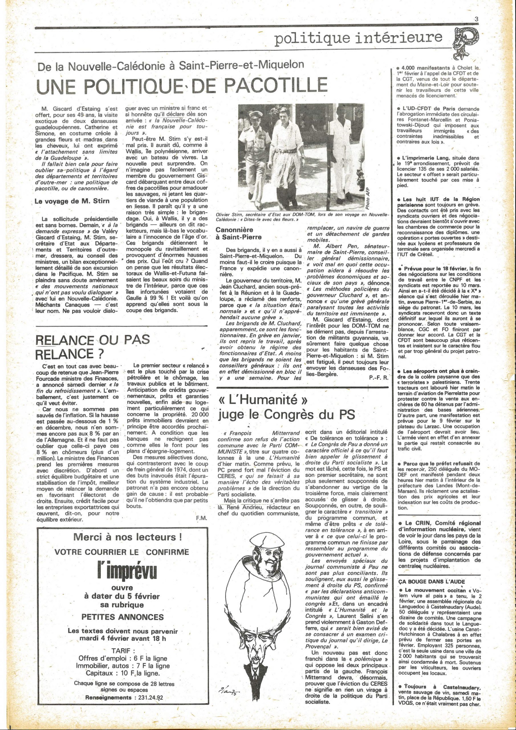 Huitième numéro de « L’Imprévu », page 3/16