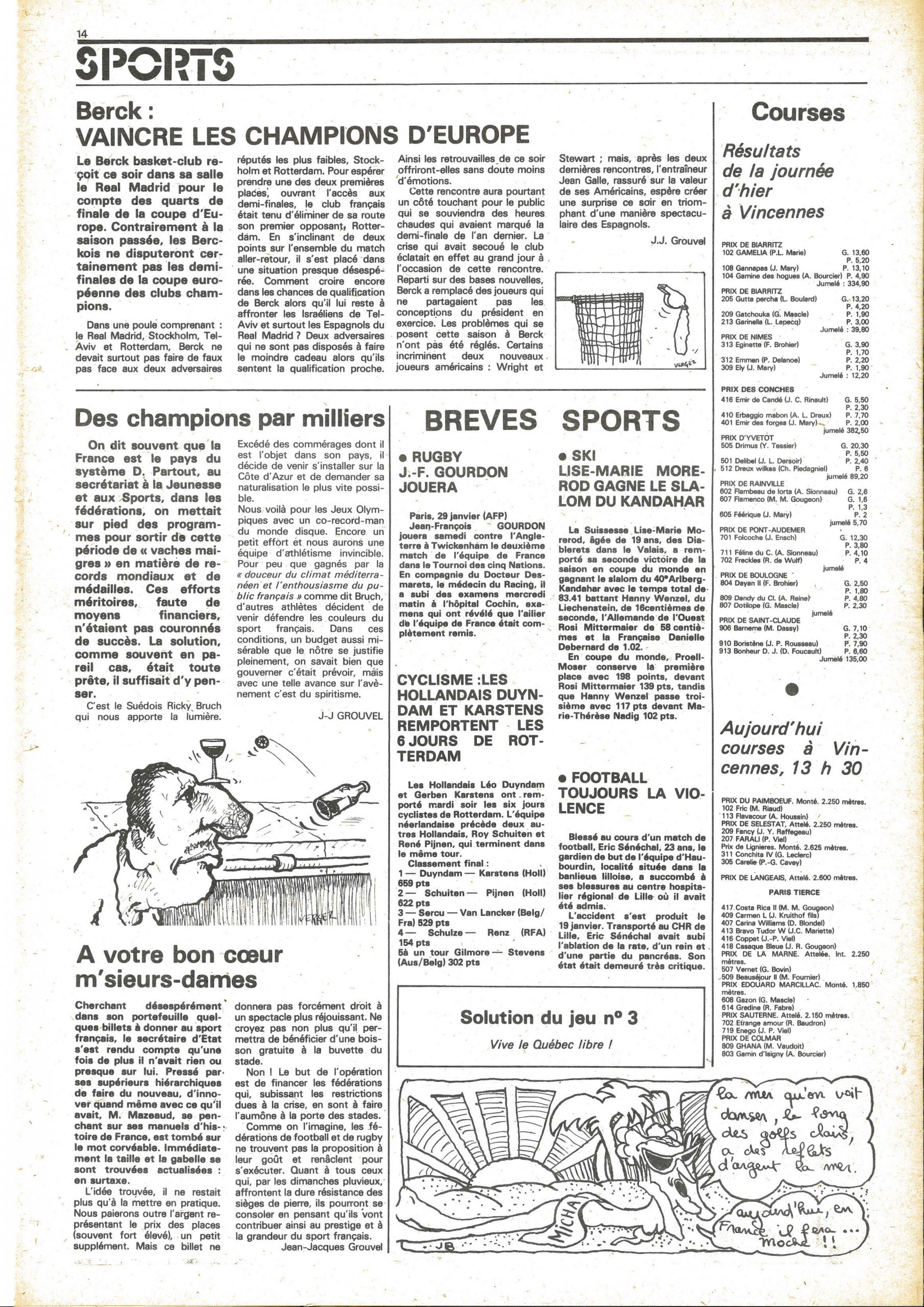 Quatrième numéro de « L’Imprévu », page 14/16