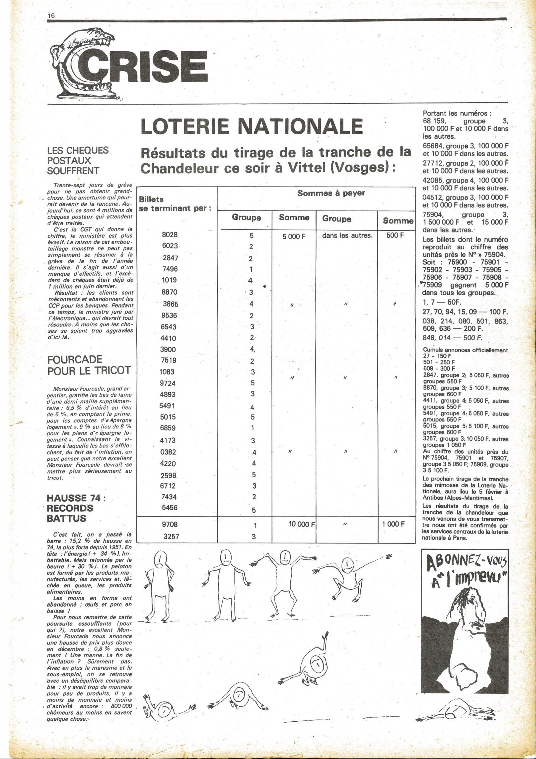 Quatrième numéro de « L’Imprévu », page 16/16